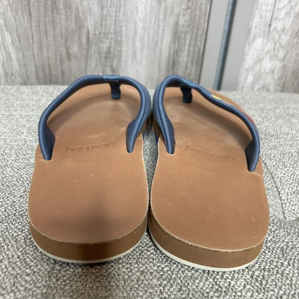 Hari Mari Flip Flops Men Size 11 Beach Resort Vacation Preppy Sunset